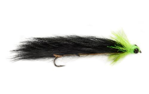 Mini Weighted Snake Black & Green – Fly Fish Food