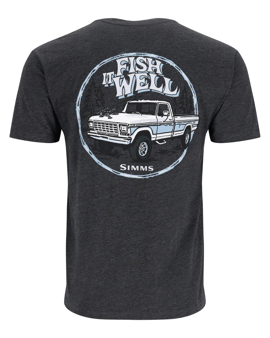 Simms - M's Fish It Well Truck T-Shirt - Charcoal Heather