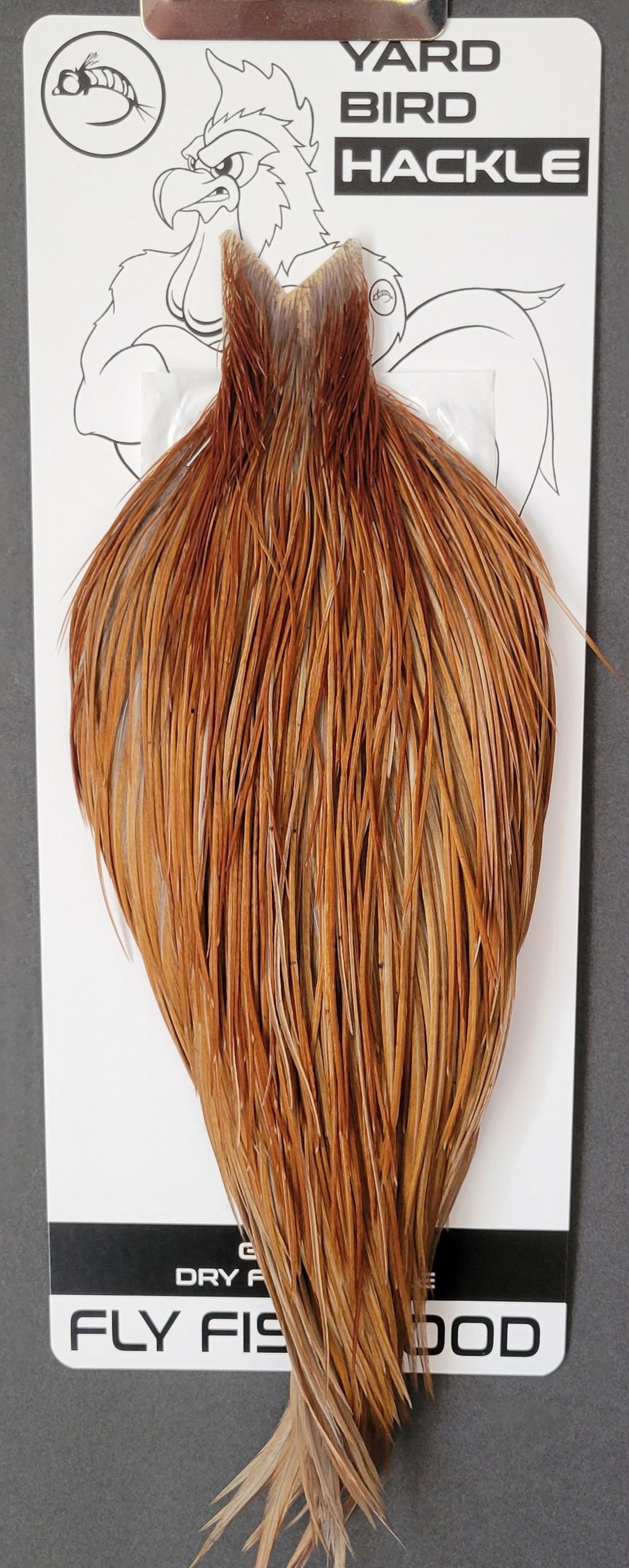 Flash Sale Hackle 214 - Yard Bird Cape - Rusty Dun (sizes 8-22)