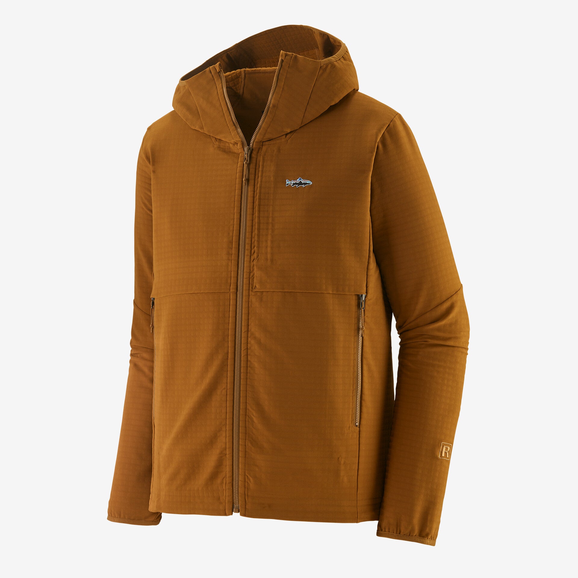 Patagonia Men s R1 TechFace Fitz Roy Trout Hoody Shelter Brown