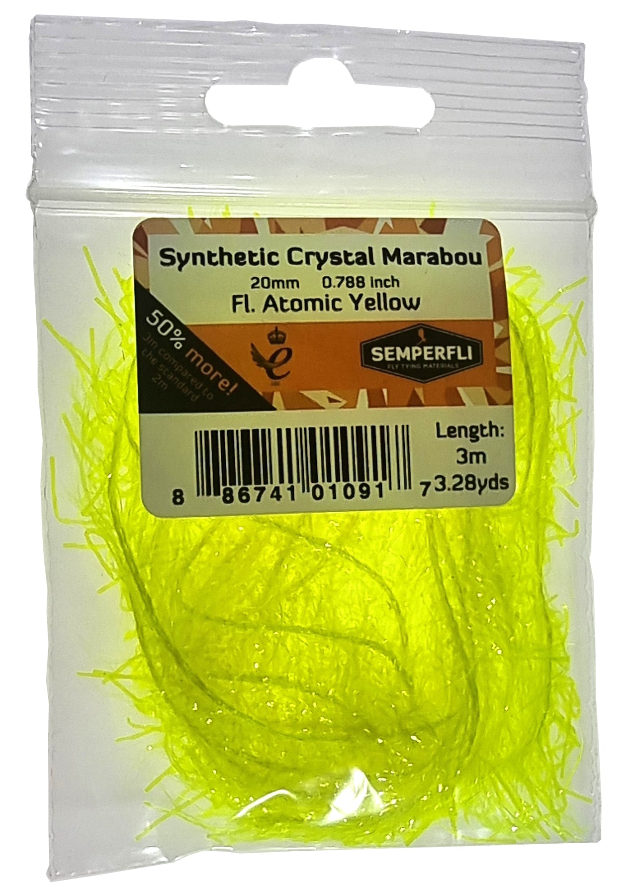 Semperfli Synthetic Marabou 20 mm / Tangerine