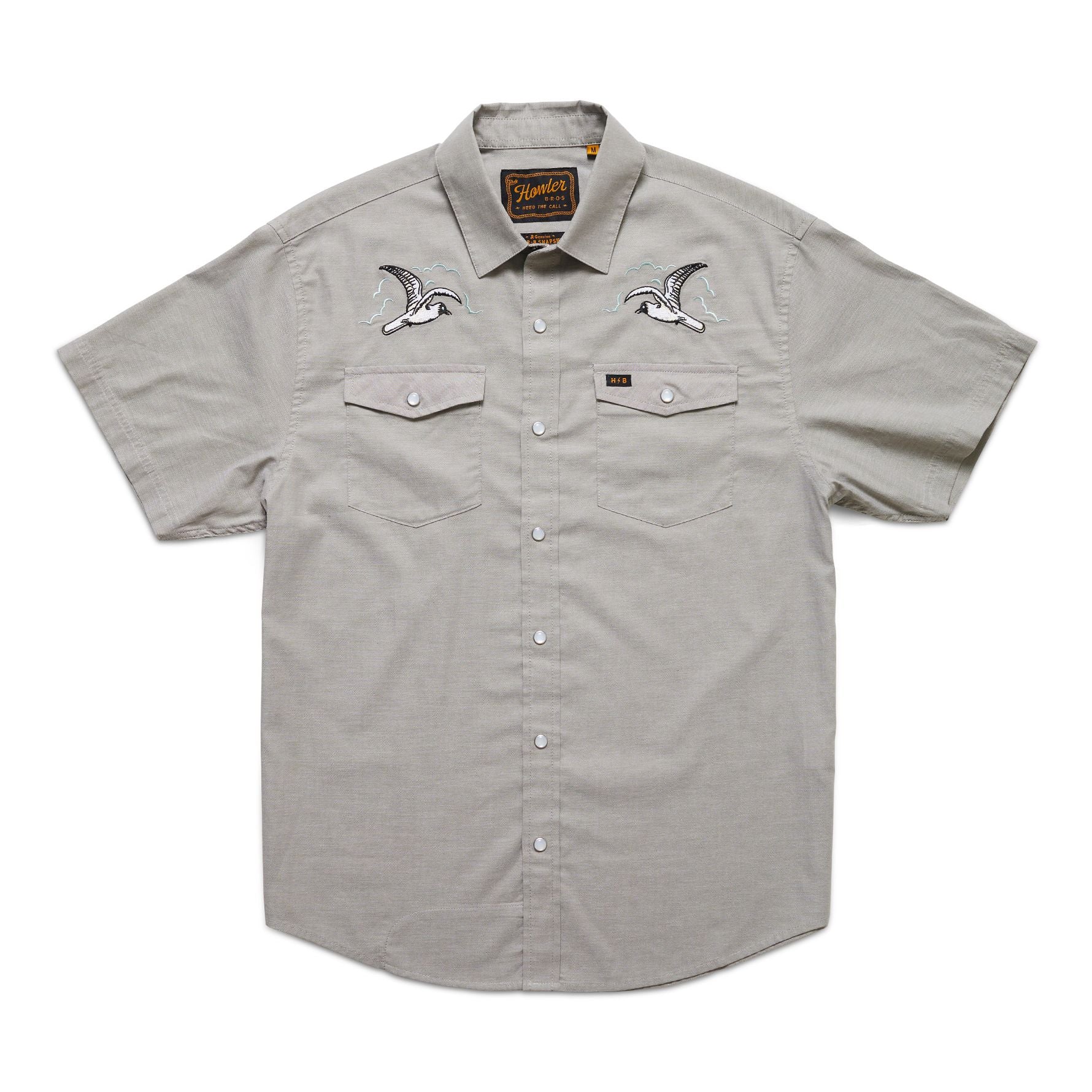 Howler Bros H Bar Snapshirt Soarin Seagulls - Storm Grey