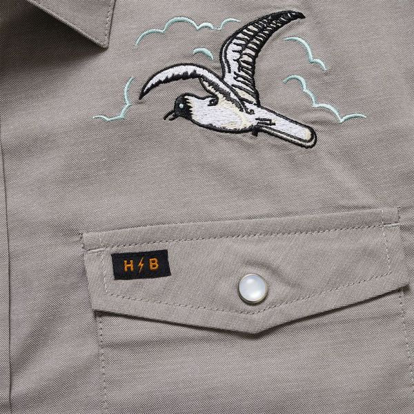 Howler Bros H Bar Snapshirt Soarin Seagulls - Storm Grey