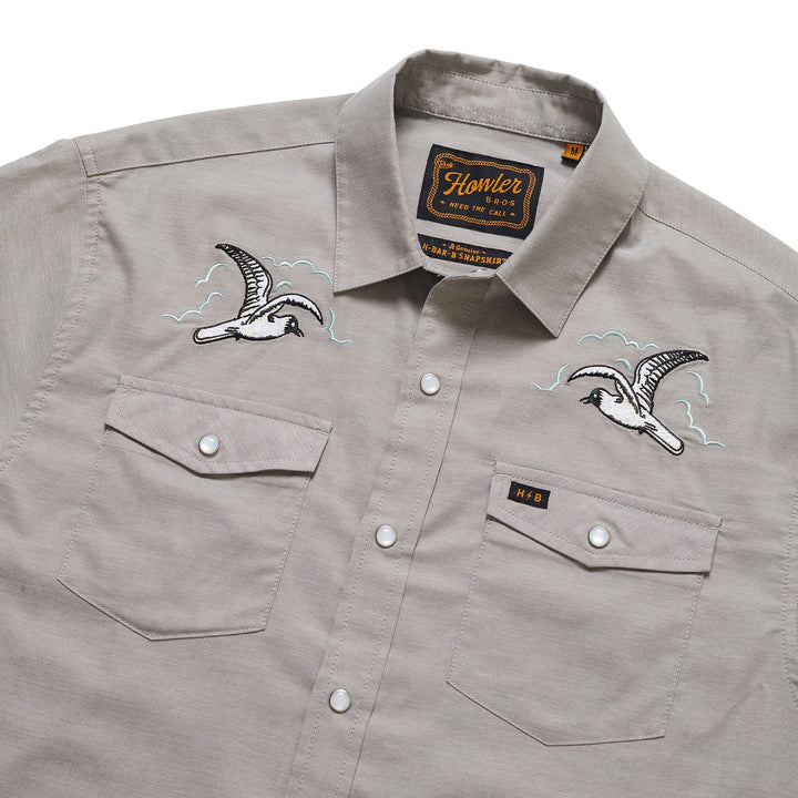 Howler Bros H Bar Snapshirt Soarin Seagulls - Storm Grey