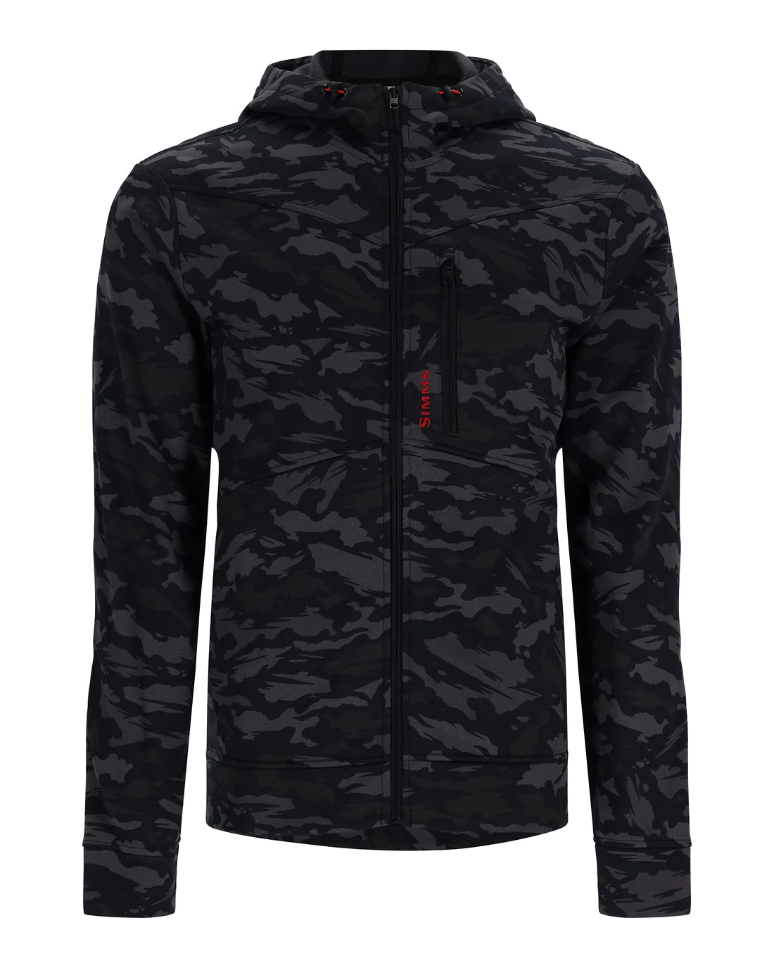 Simms - M's CX Hoody - Full Zip - Ghost Camo Black