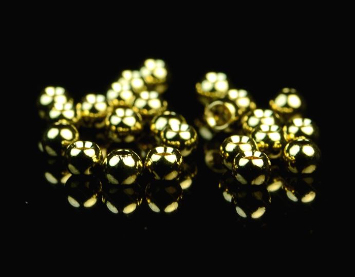 Hareline 1/8 inch 3.3mm Dazzle Brass Beads Matte Black