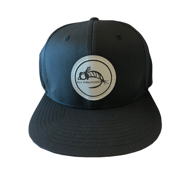 Fly Fish Food Golf Logo Hat - Black