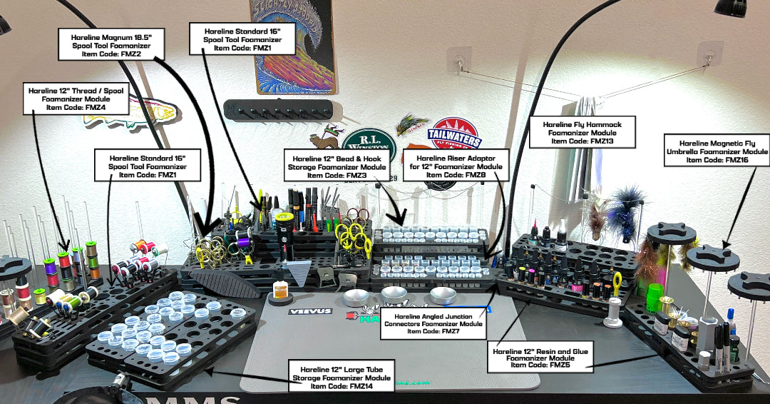 Hareline - Bead/Hook Storage Foamanizer Module 12